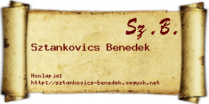 Sztankovics Benedek névjegykártya