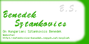 benedek sztankovics business card